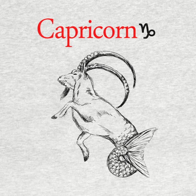 Capricorn print by rachelsfinelines